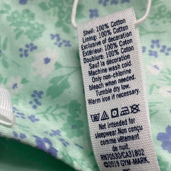 NEW Janie & Jack Girls Floral Bonnet with Snap Chin Strap 0-3 Months - Picture 3 of 6